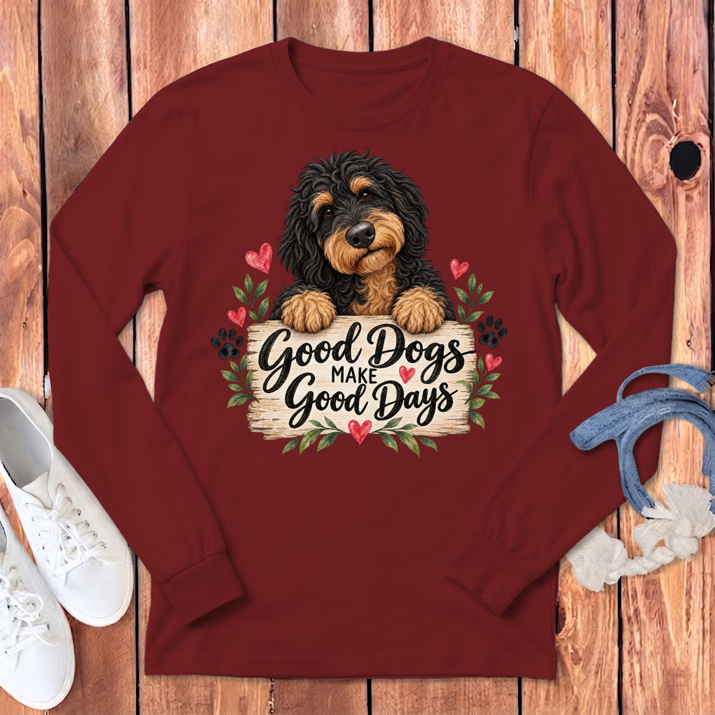 Phantom Goldendoodle Good Days Long Sleeve T-Shirt