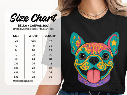 Colorful Dog Face Design T-shirt Product