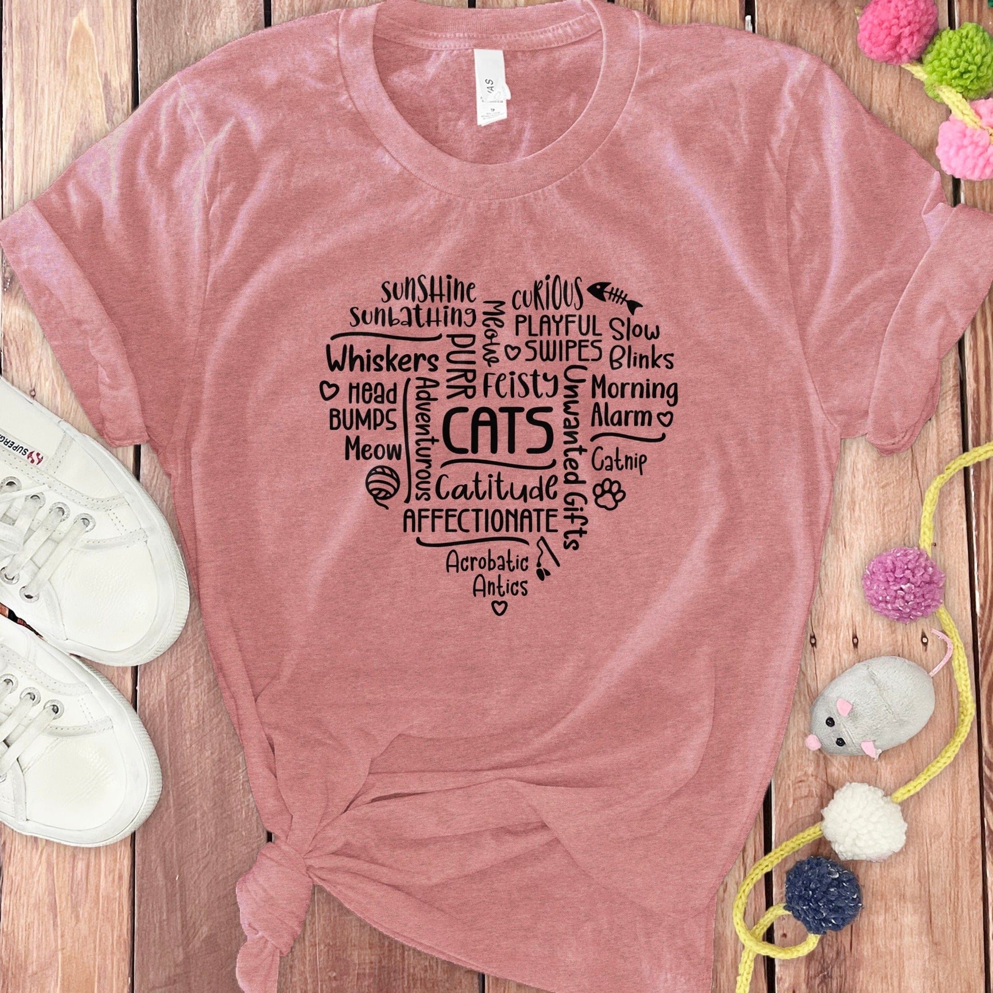 Feisty and Playful Cats Attire Heart Design product type