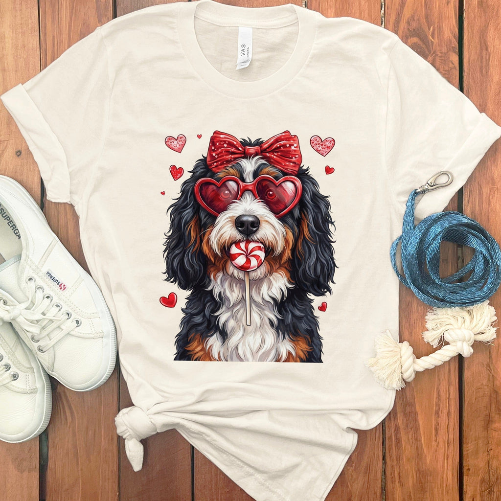 Cute Dog with Heart Glasses T-shirt for Pet Lovers
