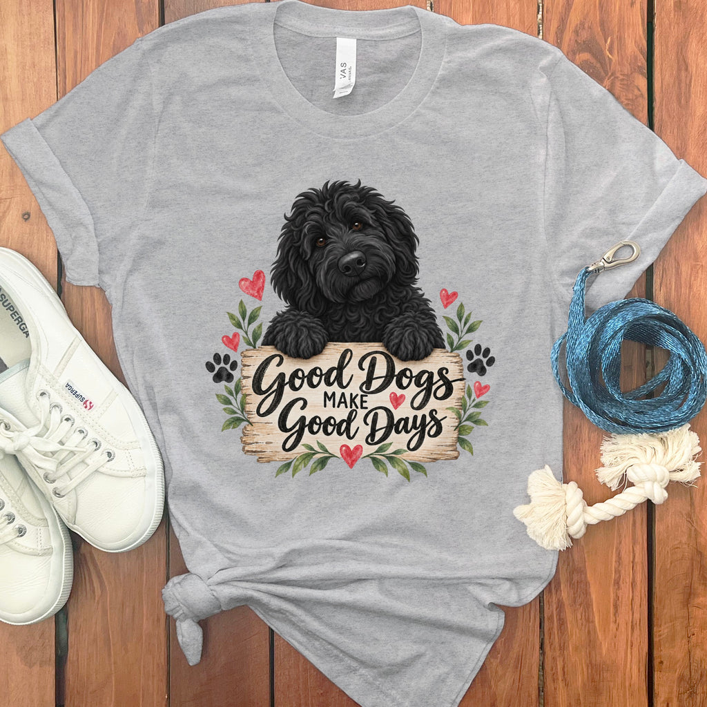 Black Goldendoodle Good Days T-Shirt