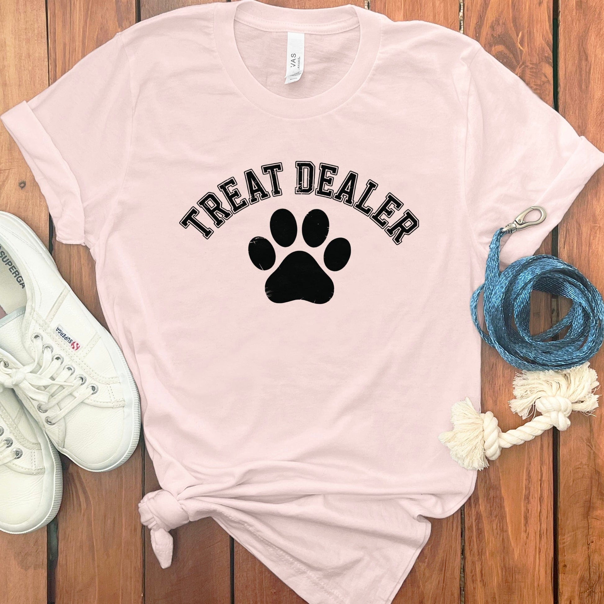 Treat Dealer Paw Print Graphic Casual Shirt product