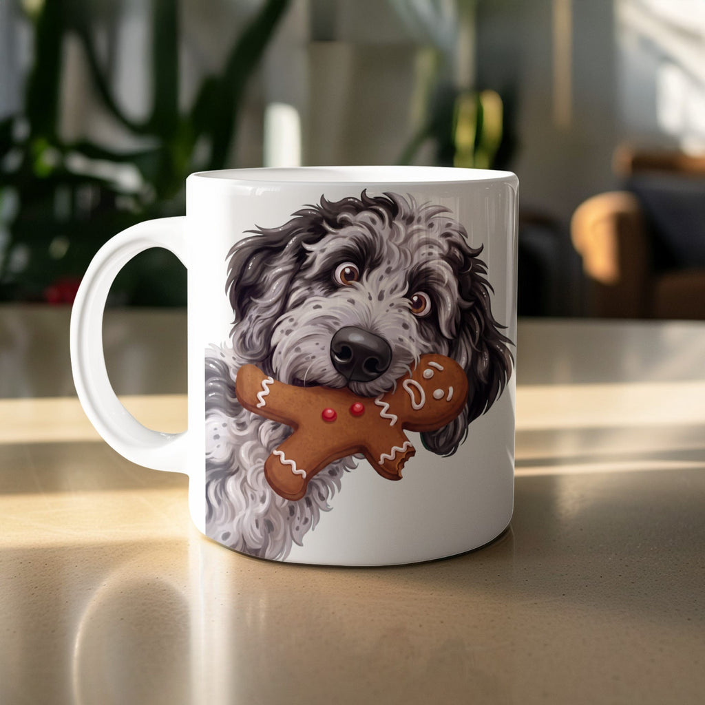 Merle Goldendoodle Cookie Thief Mug in by Puppy Jo