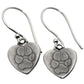 Sterling Silver Heart-Shaped Paw and 3D Nose Print Earrings