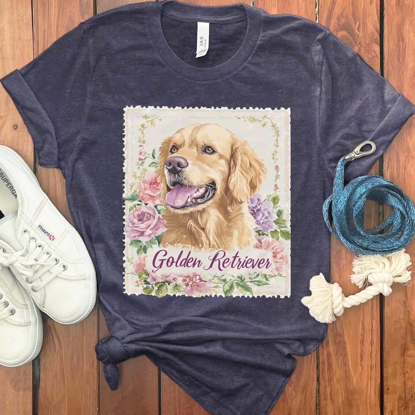Golden Retriever Floral Print T-shirt product