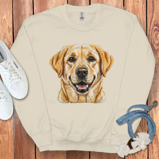 Smiling Labrador Retriever Dog Print Sweatshirt product