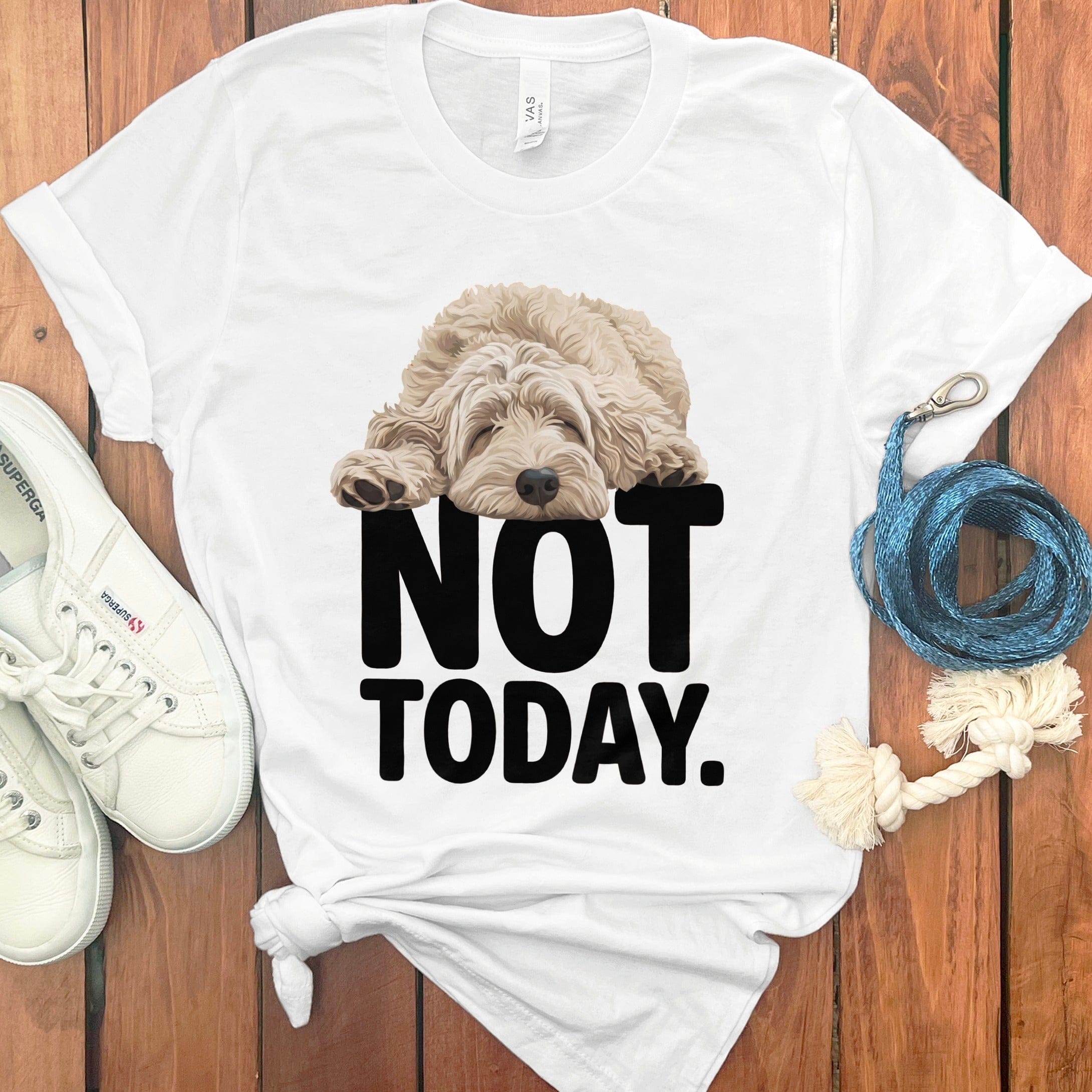 Not Today Cute Dog Graphic Tee Casual Wear Product