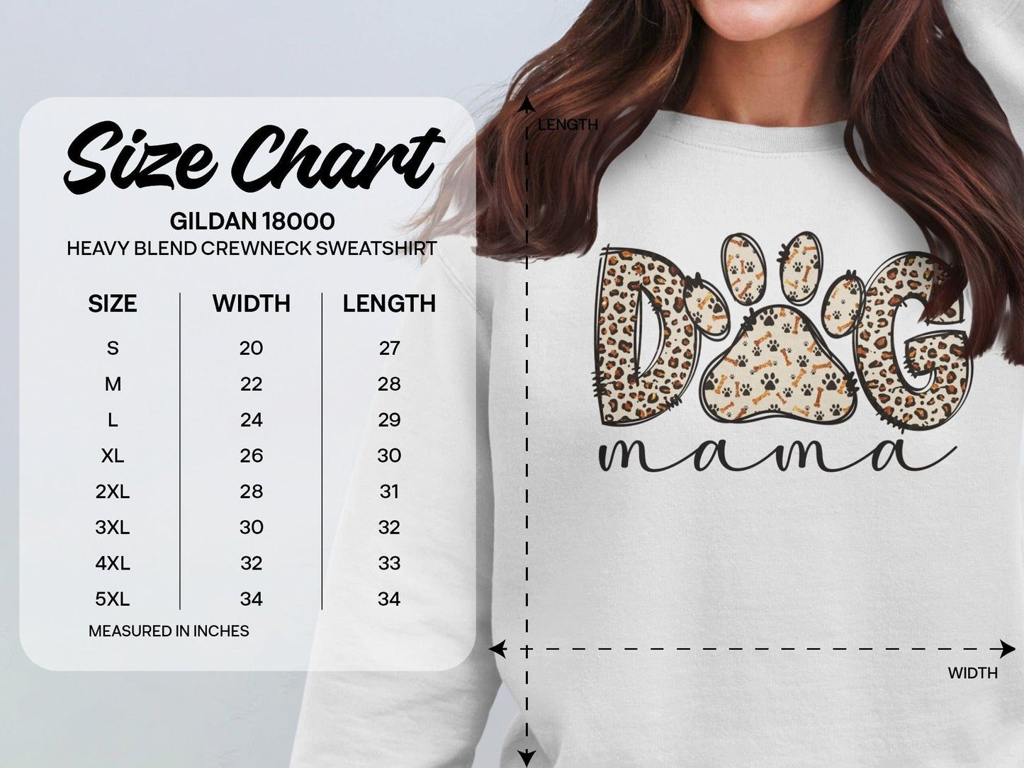 Dog Mama Sweatshirt Gildan Crewneck Product