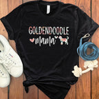 Goldendoodle Mama Floral Print Graphic Tee