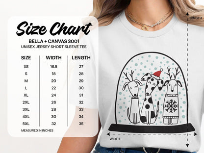 Festive Snow Globe Dogs Unisex Jersey Short Sleeve Tee product