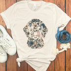 Floral Dog Print Casual Tee Shirt