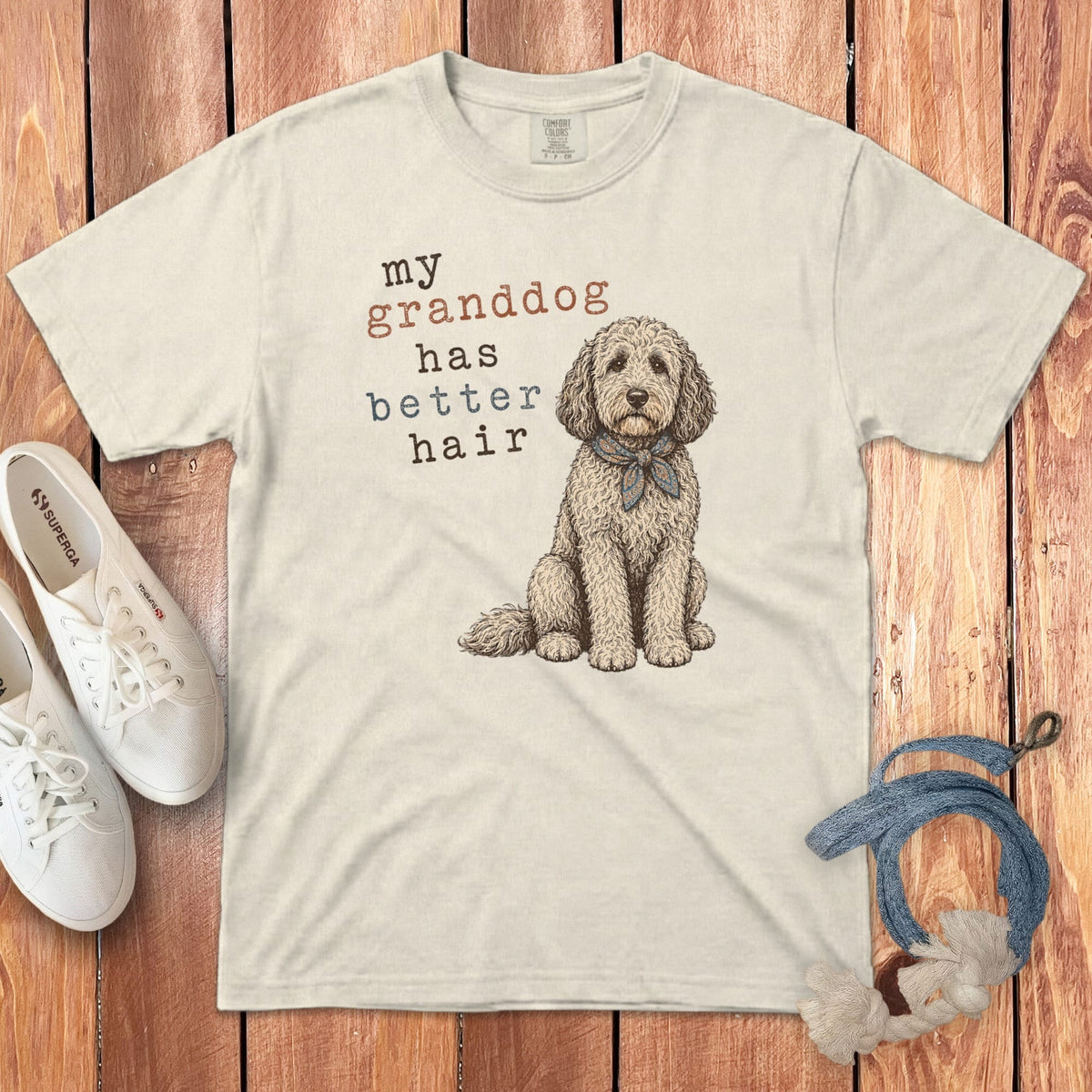 Doodle Better Hair Signature T-Shirt in Ivory / S by Puppy Jo