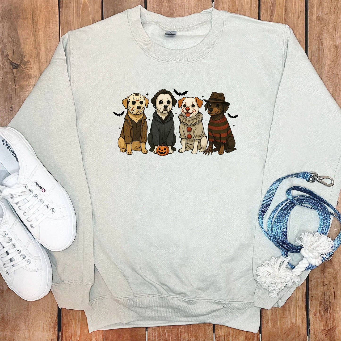 Halloween Dogs Printed Crewneck Sweatshirt product