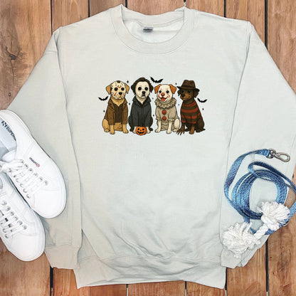 Halloween Dogs Printed Crewneck Sweatshirt product