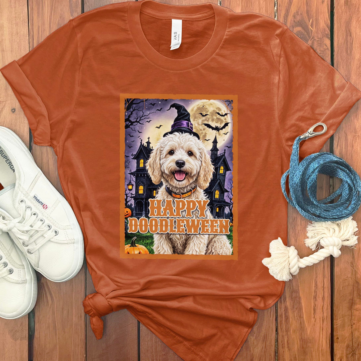 Maltipoo Happy Doodleween T-Shirt in Autumn / S by Puppy Jo