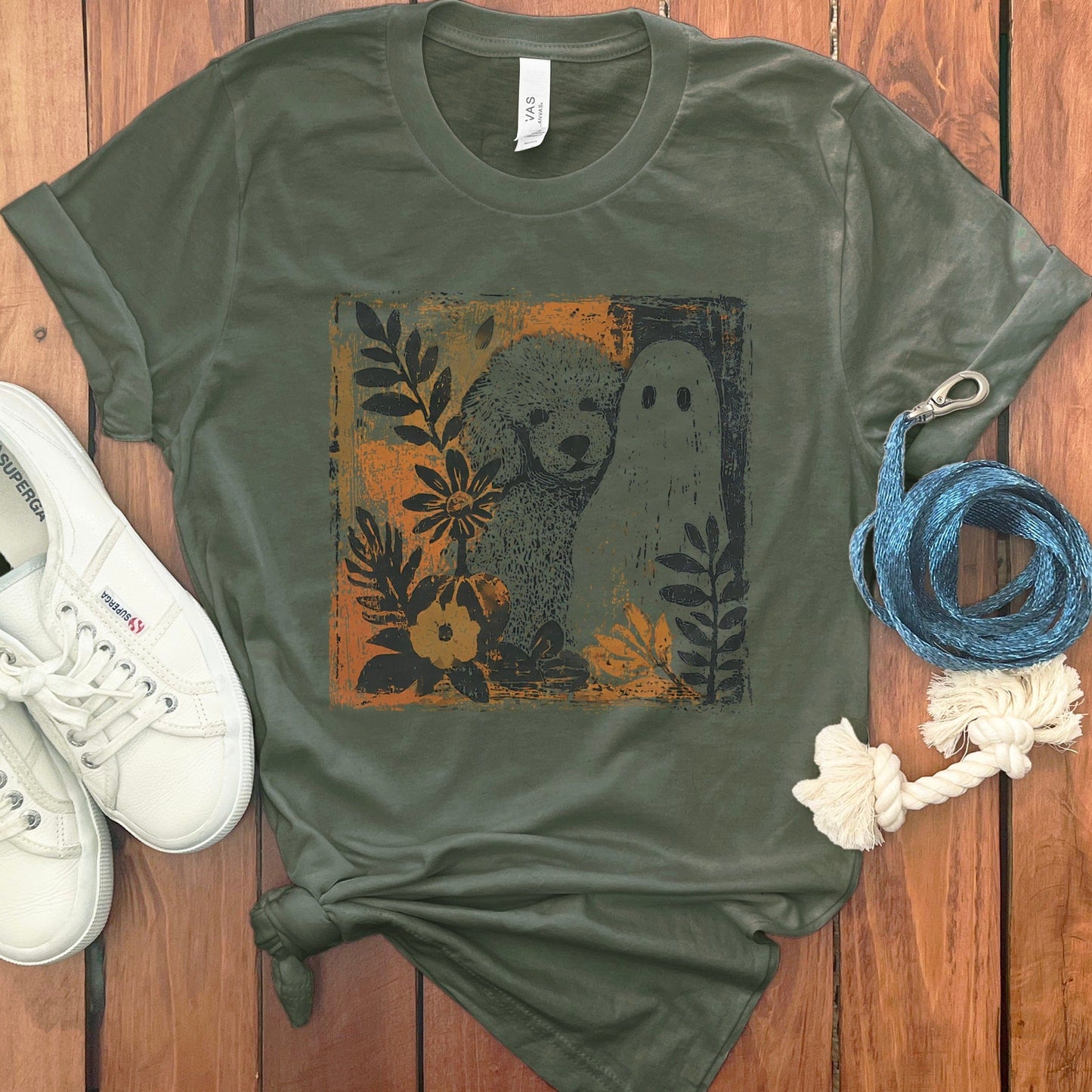 Adorable Bear and Ghost Graphic T-Shirt product