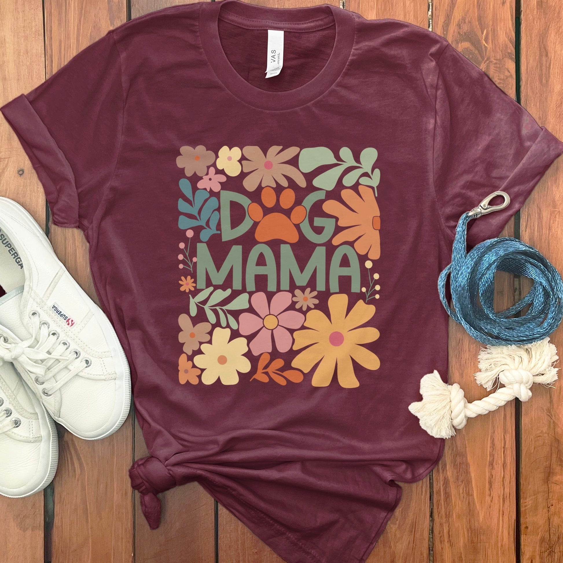 Cute Dog Mama Floral Design Graphic Tee product