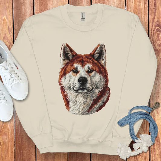 Akita Inu Dog Face Printed Sweatshirt Product