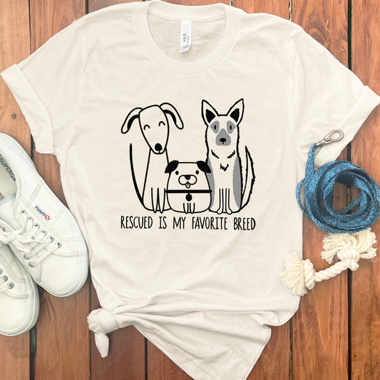 Rescued Is My Favorite Breed Dog Lover Shirt product type