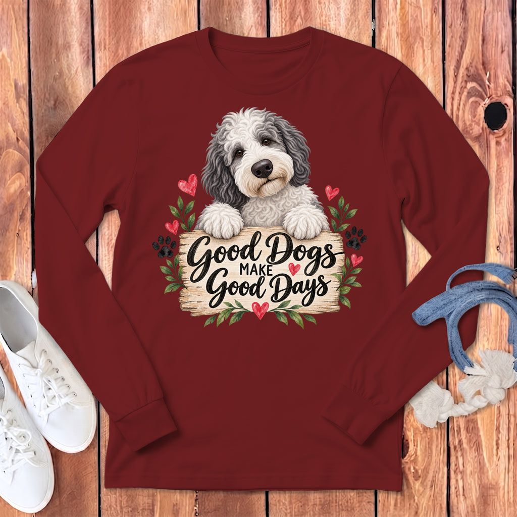 Sheepadoodle Good Days Long Sleeve T-Shirt