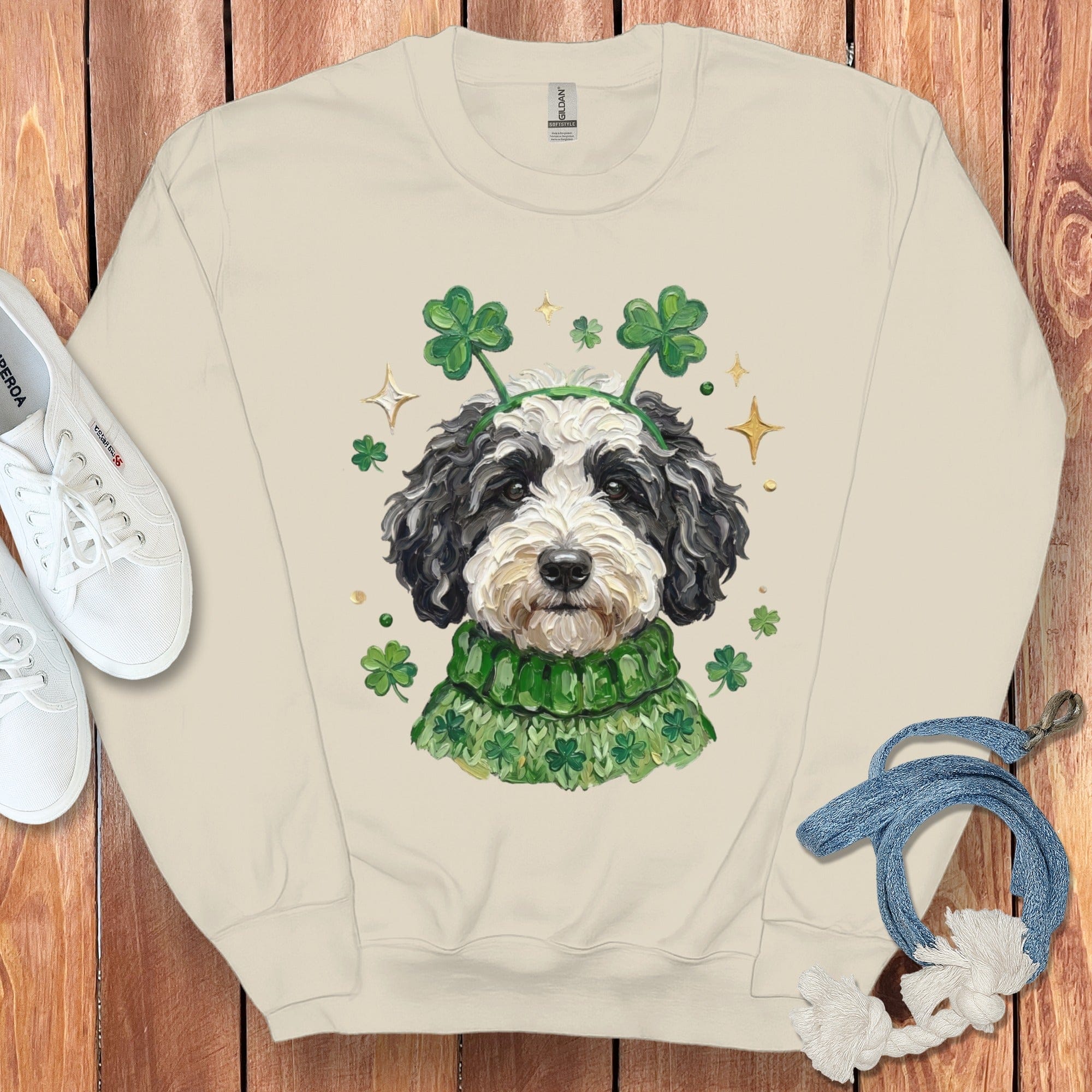 Shamrock Dog in St. Patrick's Day Sweatshirt Product