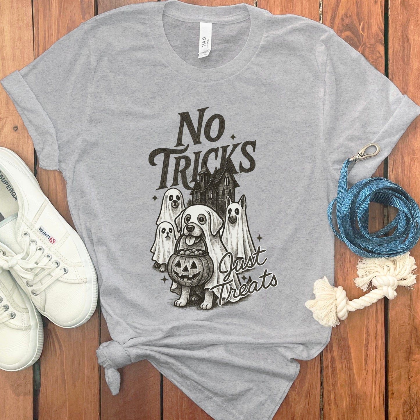 No Tricks Just Treats Ghost Dog Halloween Shirt product