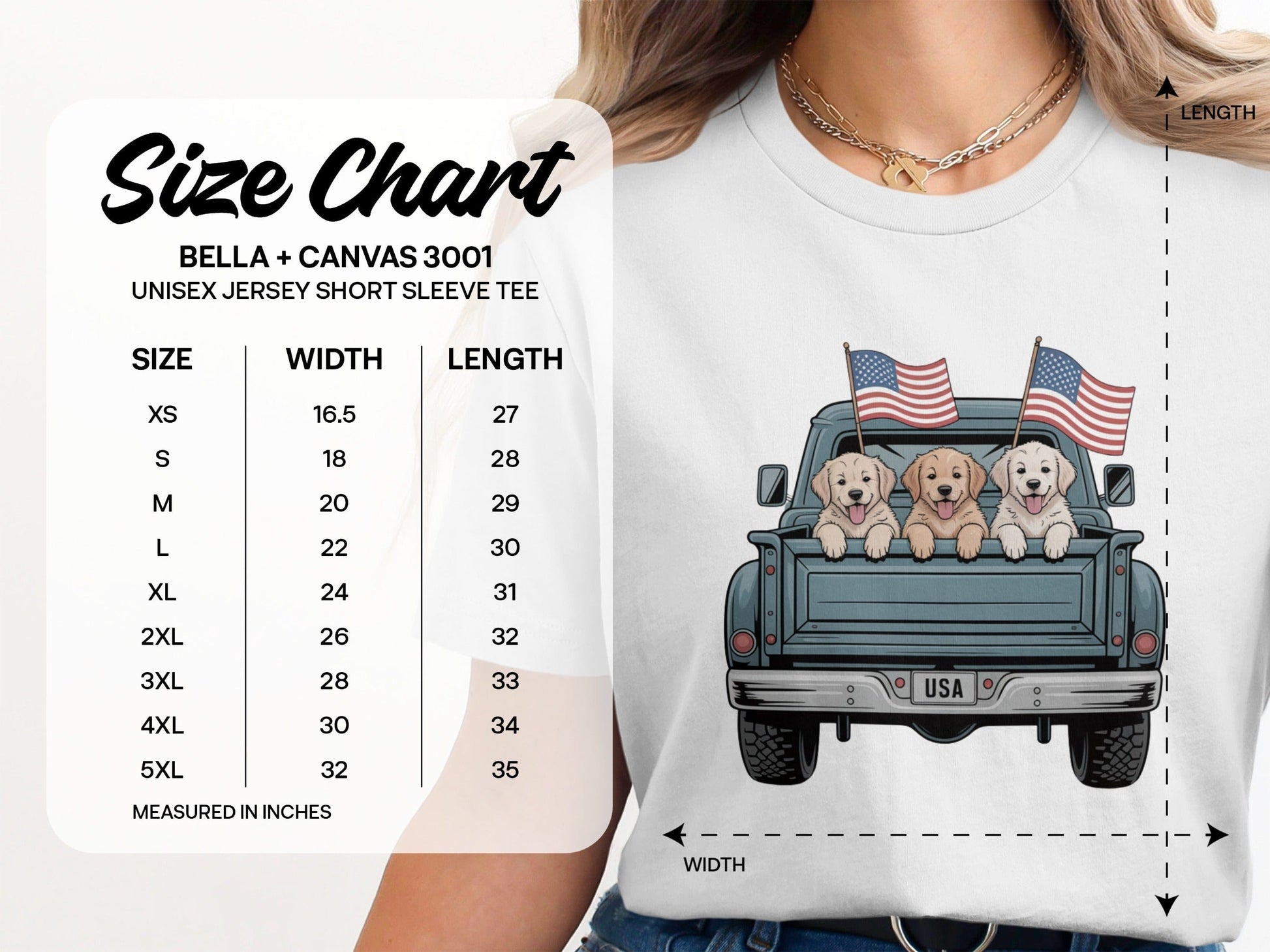 Adorable Puppies in USA Truck Short Sleeve Tee product