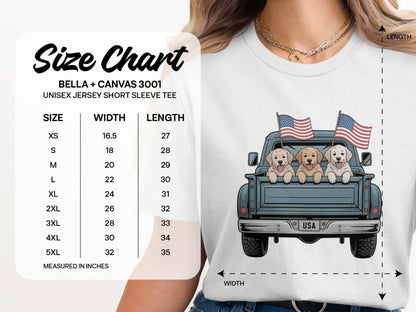 Adorable Puppies in USA Truck Short Sleeve Tee product