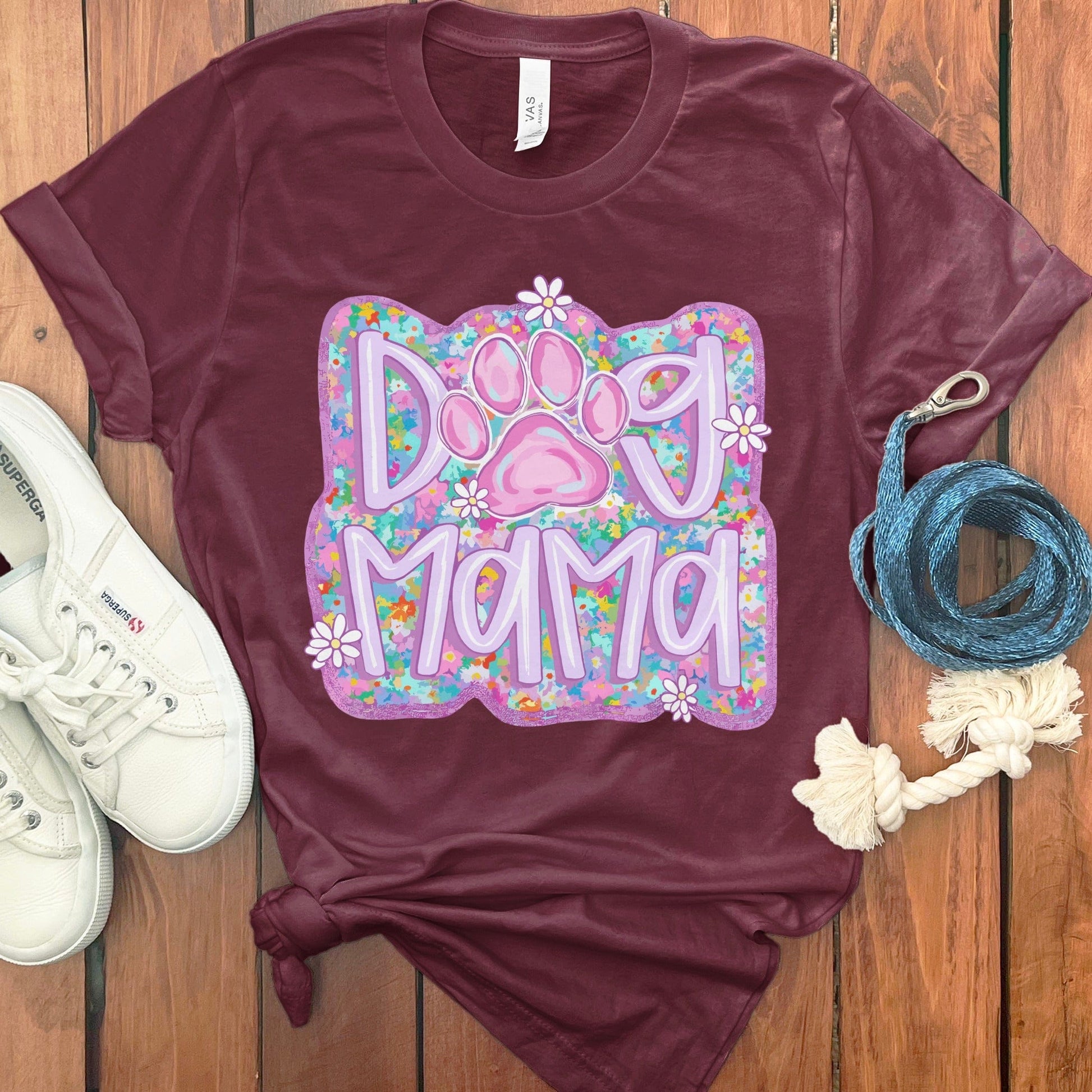 Dog Mama Floral Graphic T-shirt Casual Wear product type