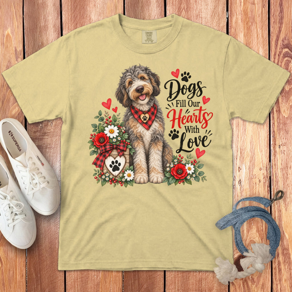 Aussiedoodle Hearts Love Signature T-Shirt