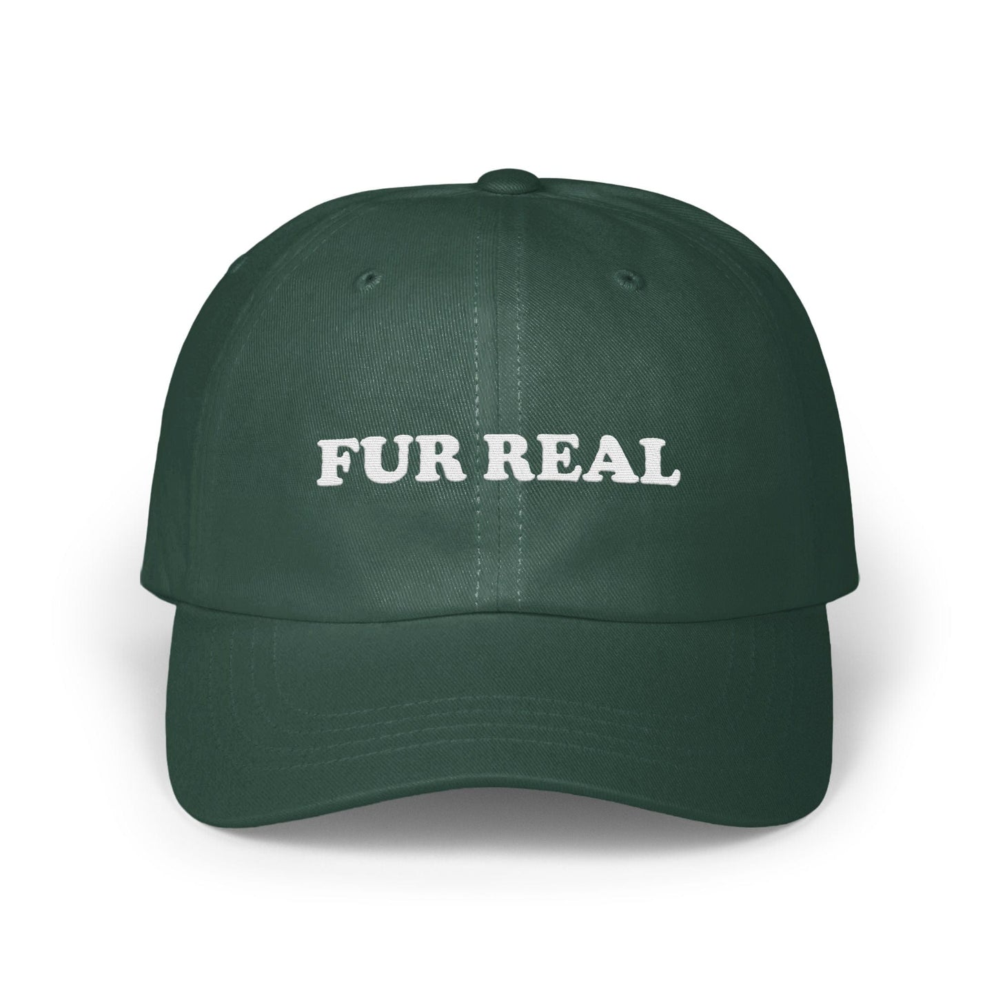 Fur Real Statement Embroidered Dad Hat product type