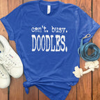 Can't Busy Doodles Blue Graphic Tee Product