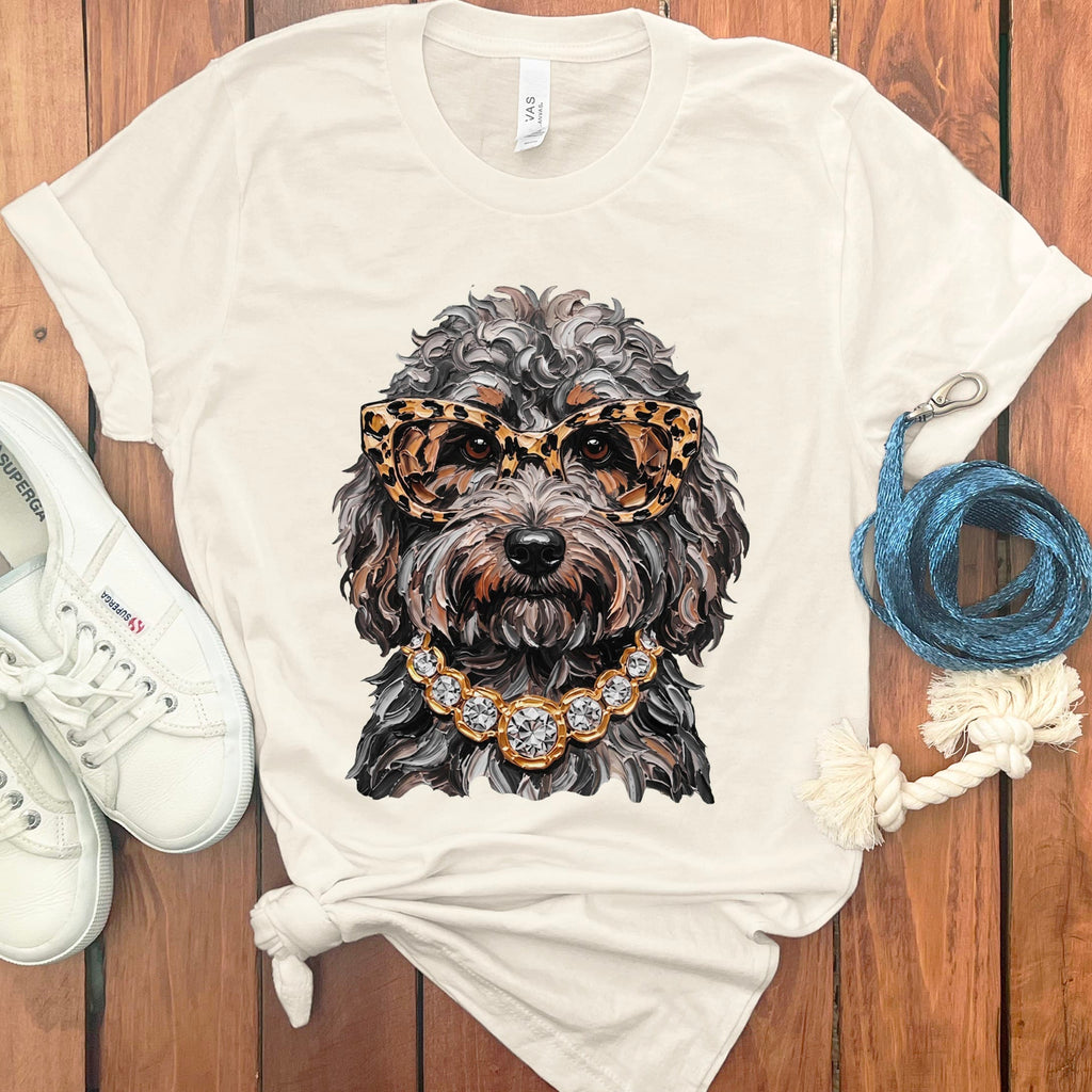 Aussiedoodle Glam T-Shirt in Natural / S by Puppy Jo