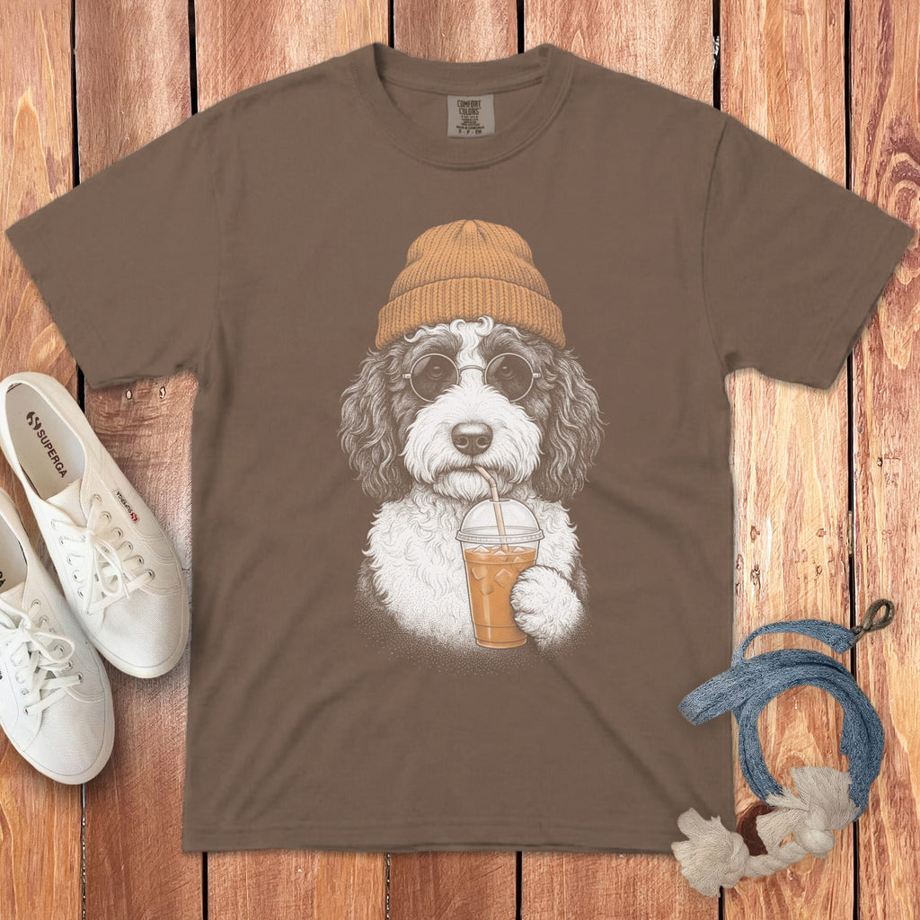 Sheepadoodle Ice Latte Signature T-Shirt in Espresso / S by Puppy Jo