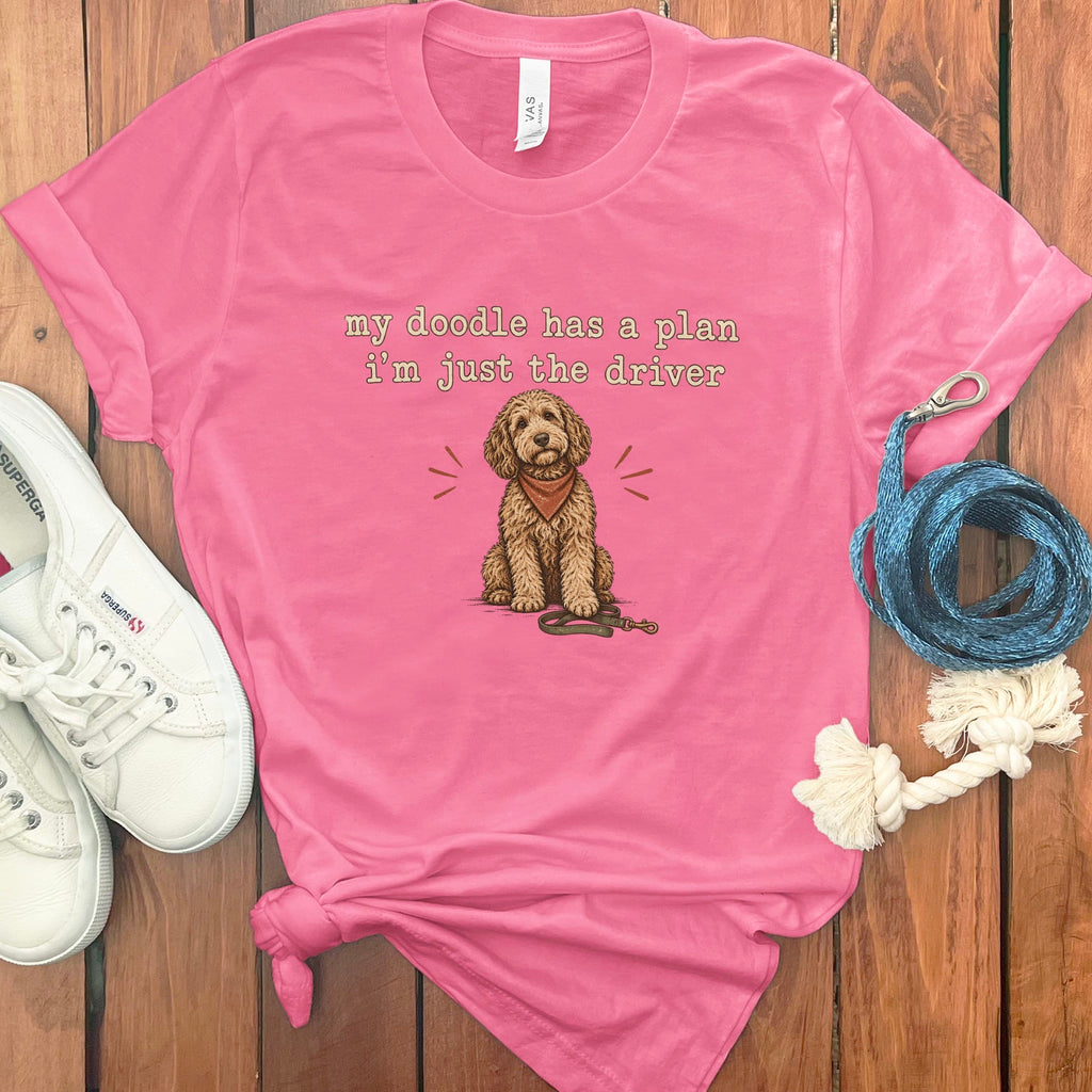 Doodle Driver T-Shirt in Charity Pink / S by Puppy Jo