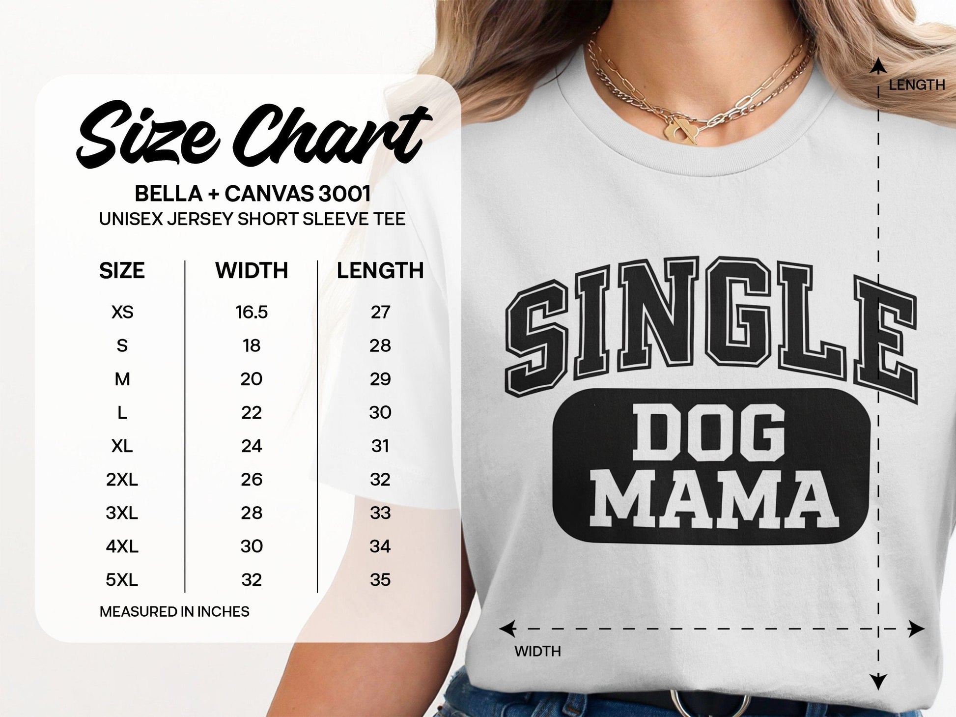 Single Dog Mama Bella + Canvas 3001 Short Sleeve Tee product type