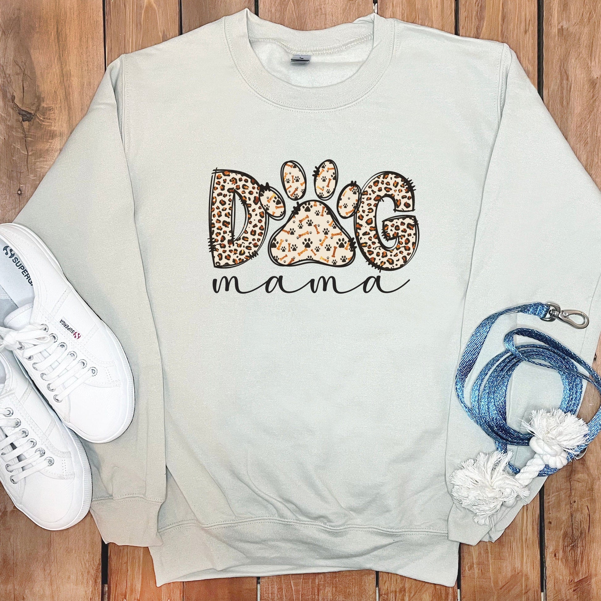 Leopard Print Dog Mama Sweatshirt Cozy Apparel product