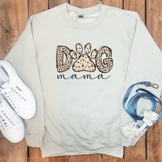 Leopard Print Dog Mama Sweatshirt Cozy Apparel product