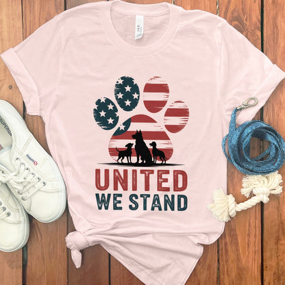 United We Stand Paw Print USA Themed Shirt product type