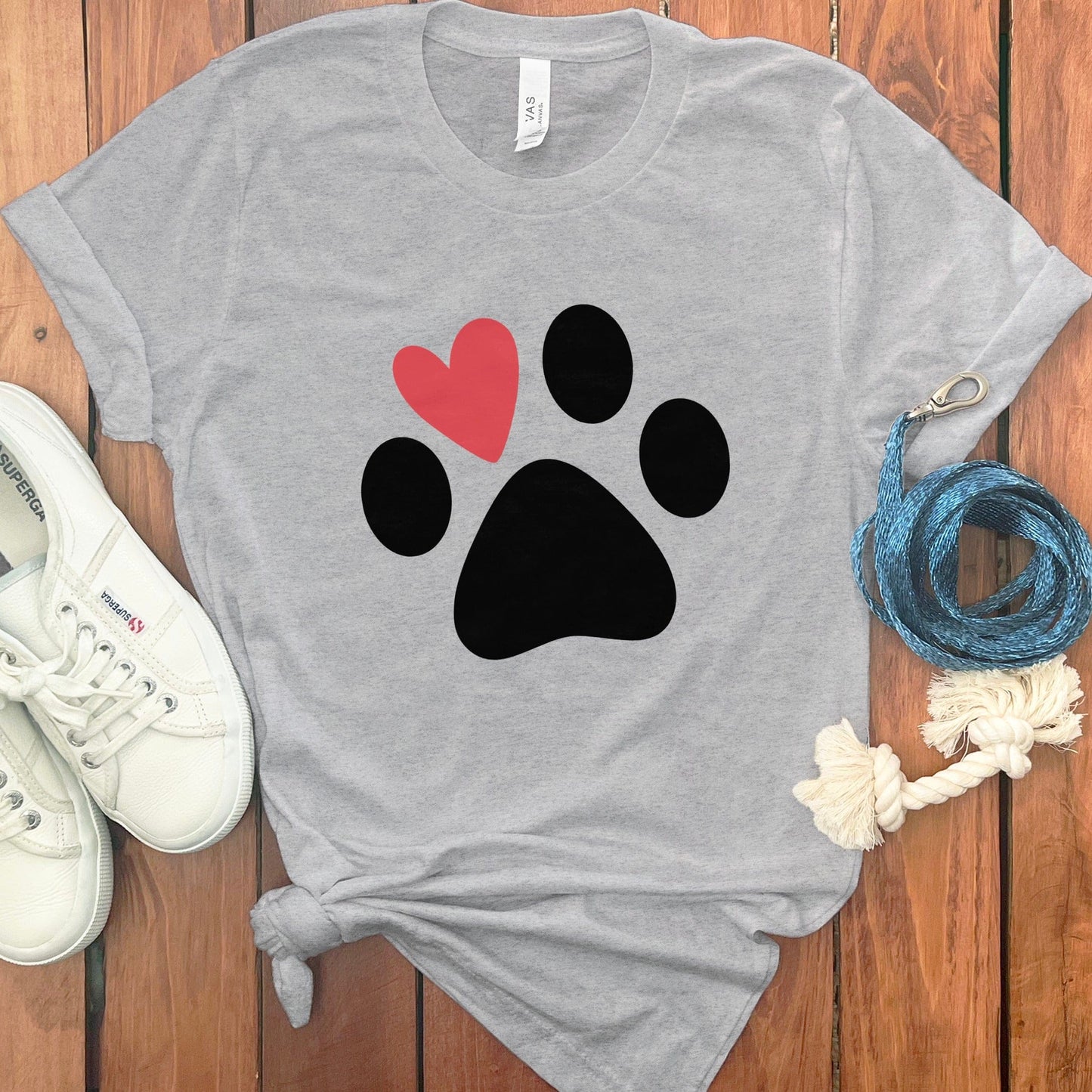 Cute Heart and Paw Print Design T-Shirt product