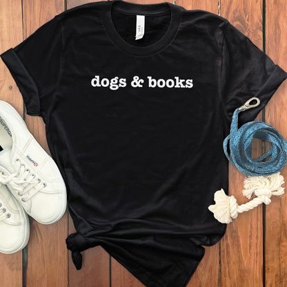 dogs & books graphic tee perfect for pet lovers