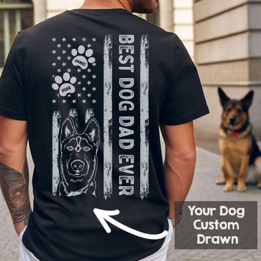 Personalized Best Dog Dad Shirt - PuppyJo T-Shirt