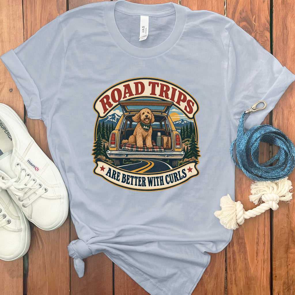 Doodle Road Trips T-Shirt in Light Blue / S by Puppy Jo