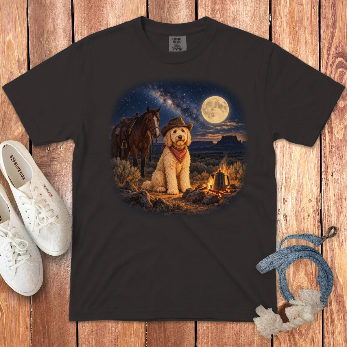 Moonlit Doodle Cowboy Signature T-Shirt