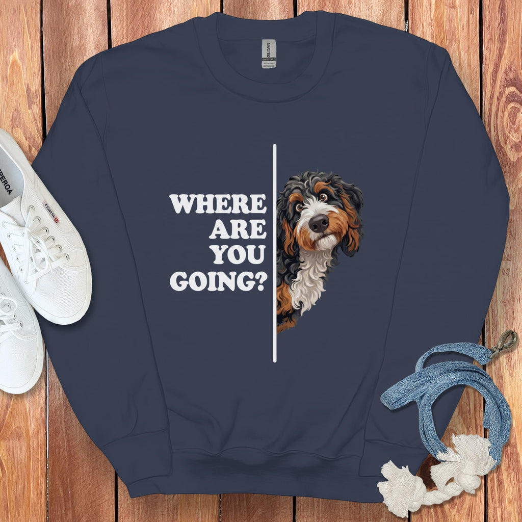 Where Going Bernedoodle Sweatshirt in Navy / S by Puppy Jo