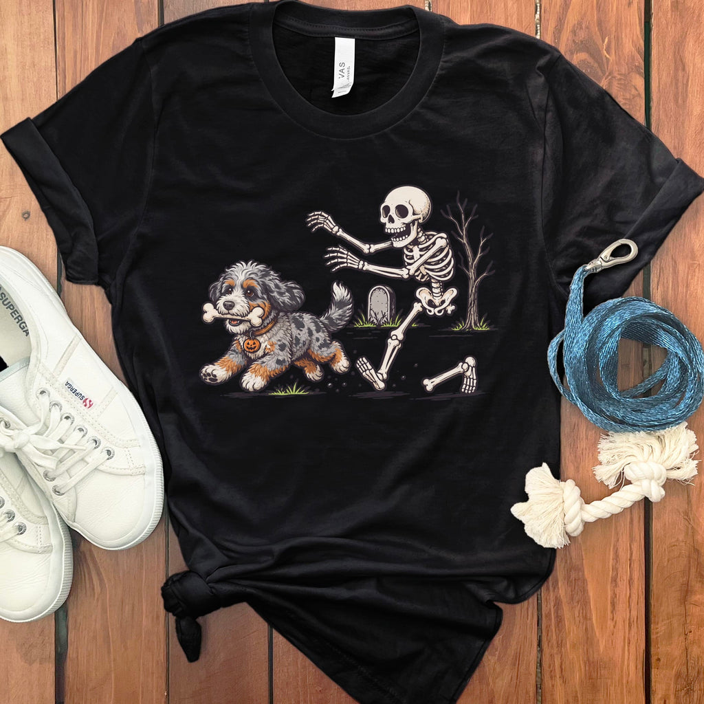 Aussiedoodle Bone Thief T-Shirt in Black / S by Puppy Jo