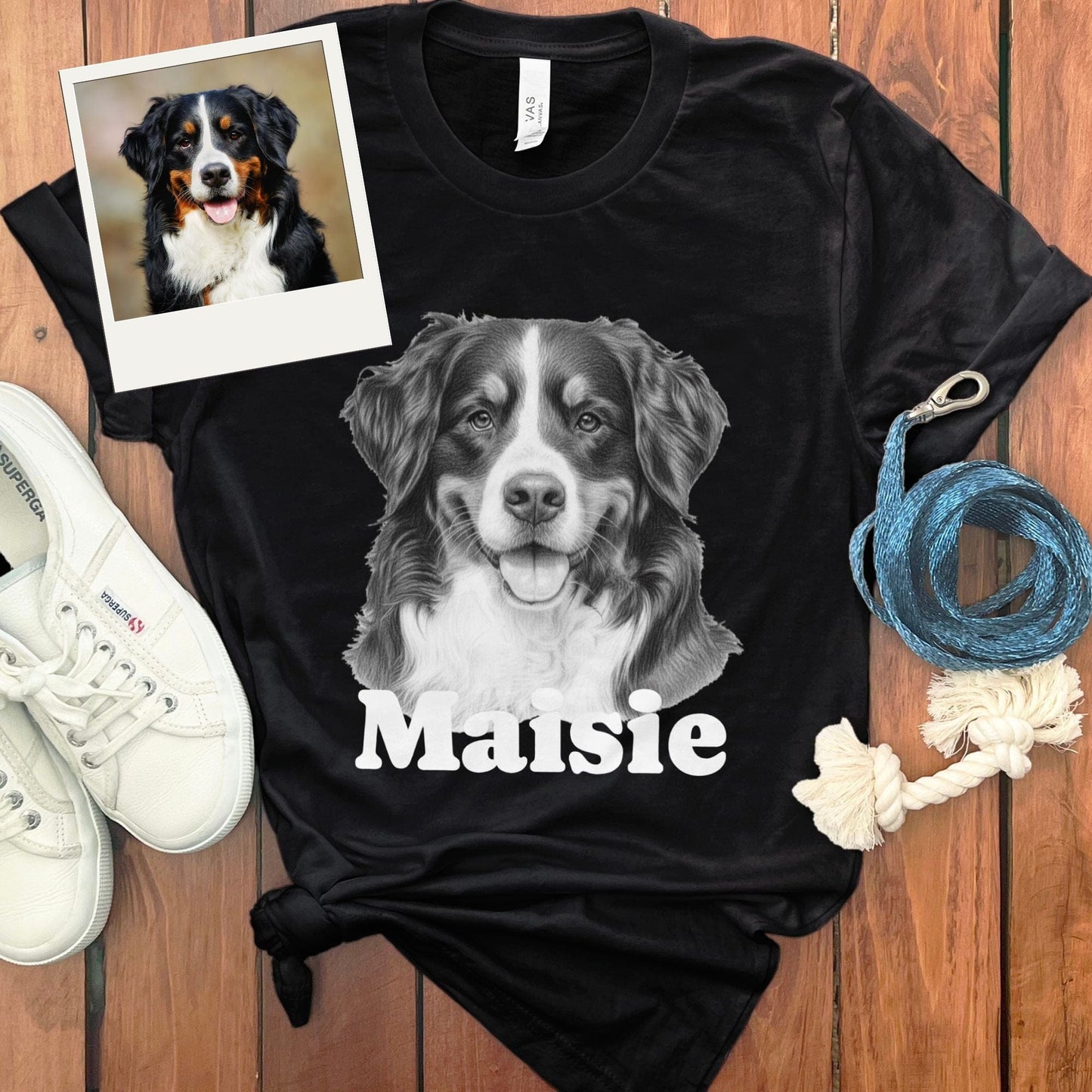 CUSTOM PET PHOTO SKETCH T-SHIRT