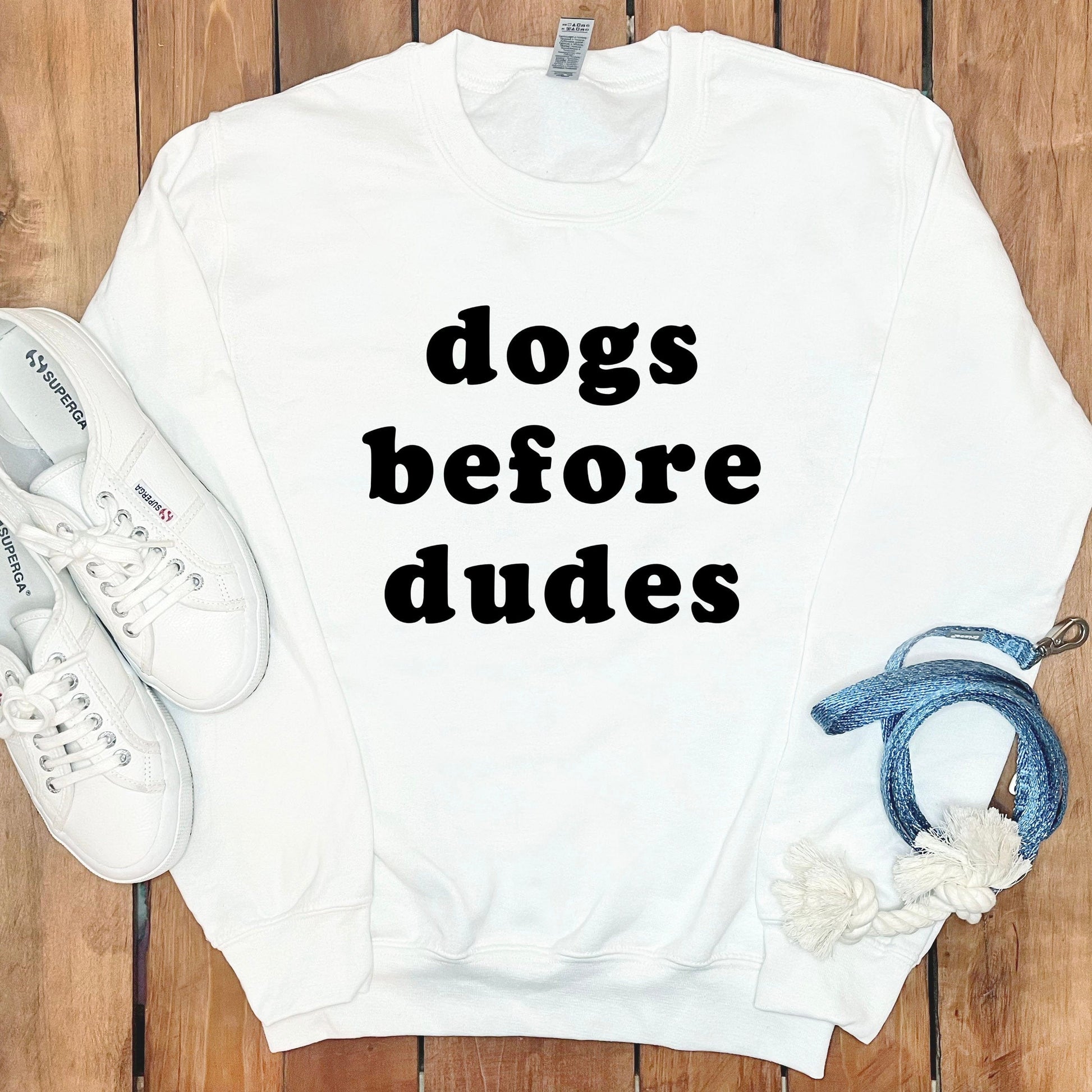 Dogs Before Dudes Slogan Sweatshirt product type