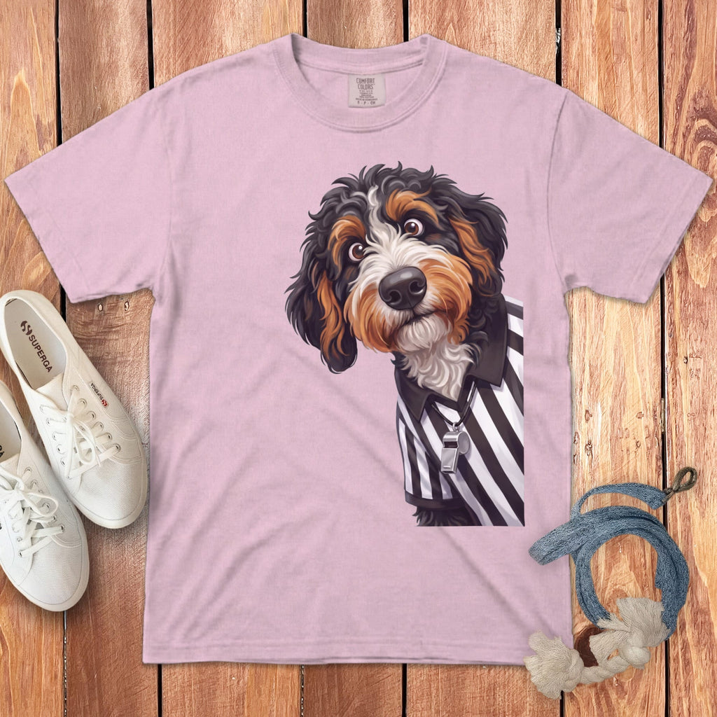 Bernedoodle Football Referee Signature T-Shirt in Blossom / S by Puppy Jo