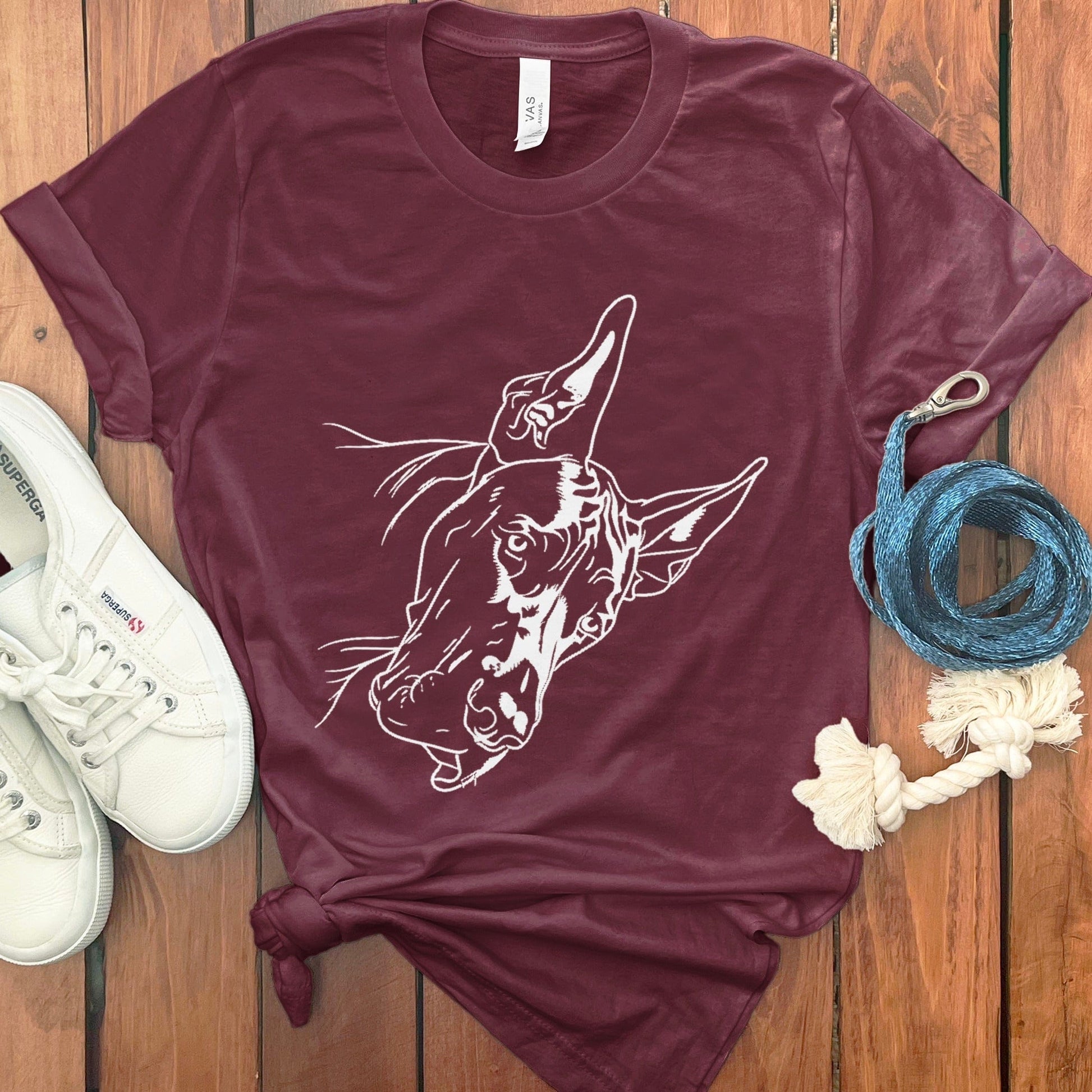 Abstract Dog Art Maroon T-Shirt product
